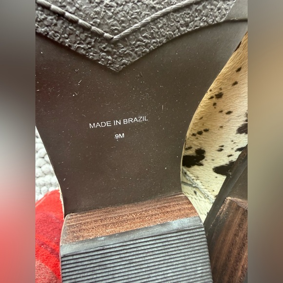 Matisse NWOT calf fur, white and dark brown. Made in Brazil 9M. In box. - Picture 9 of 15